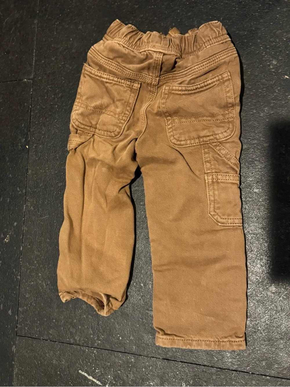 Kids' Brown Distressed Cargo Pants - Classic Everyday Style
